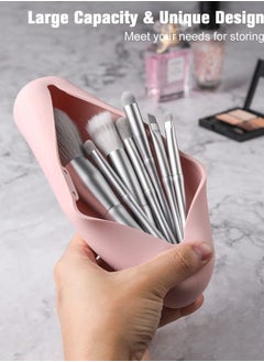 Large Travel Makeup Brush Holder, Magnetic Anti-fall Out Silicon Portable Cosmetic Face Brushes Holder, Soft and Sleek Makeup Tools Organizer for Travel- (8.27 * 2.36 * 1.57) - pzsku/ZBA6BF81AF1568FD5316CZ/45/_/1692398332/a9ebc99e-e835-4b1b-a8fd-ff3a8f7c93fa