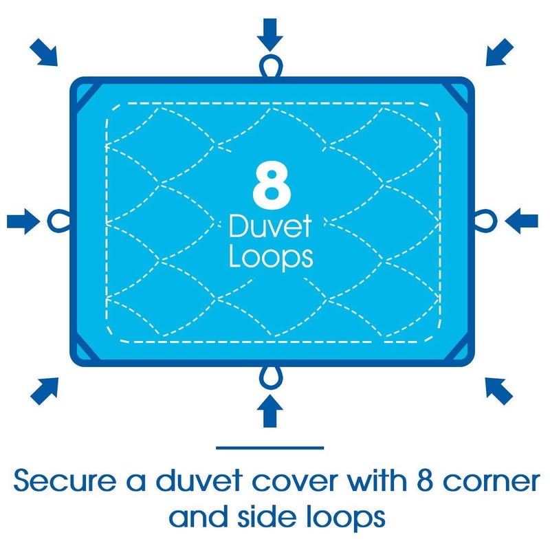 TEKAMON All Season Twin Comforter Winter Warm Soft Quilted Down Alternative Duvet Insert with Corner TabsLuxury Fluffy Reversible Collection for Hotel Snow White64 x 88 inches - Image 5