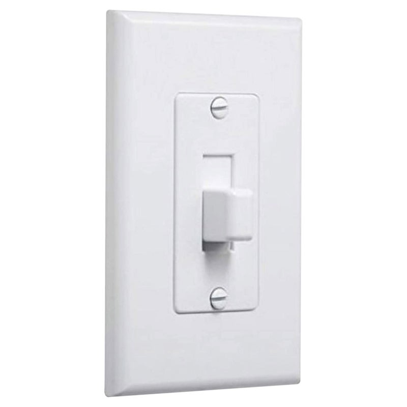 TayMac 2570W Mid-size MASQUE Decorator 1-Gang White Toggle Switch Cover-Up Wall Plate 1-Pack, Replaces Old and Discolored Wall Plate, Home Improvement Essential, Polycarbonate - Image 1