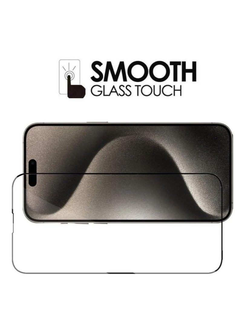 Raxoom Screen Protector for iPhone 15 Pro Max tempered glass screen protector 9H hardness scratch resistance iPhone 15 Pro Max full glue edge to edge glass (iPhone 15 Pro Max, Clear) - Image 3