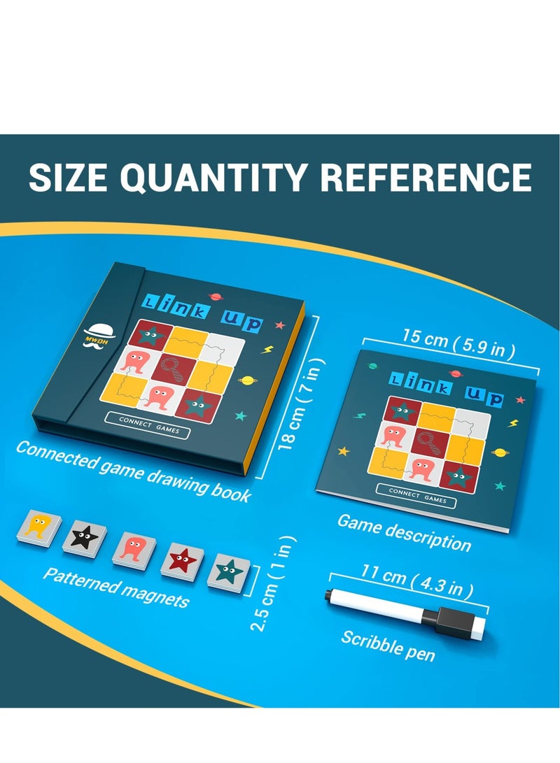 SOLARAE لعبة المطابقة توصيل وربط، ربط بطاقتين متشابهتين معًا بخط، تنموية وتعليمية، طرق متعددة للعب، هدية للأولاد والبنات للأطفال من 3 إلى 8 سنوات 36 قطعة - Image 2