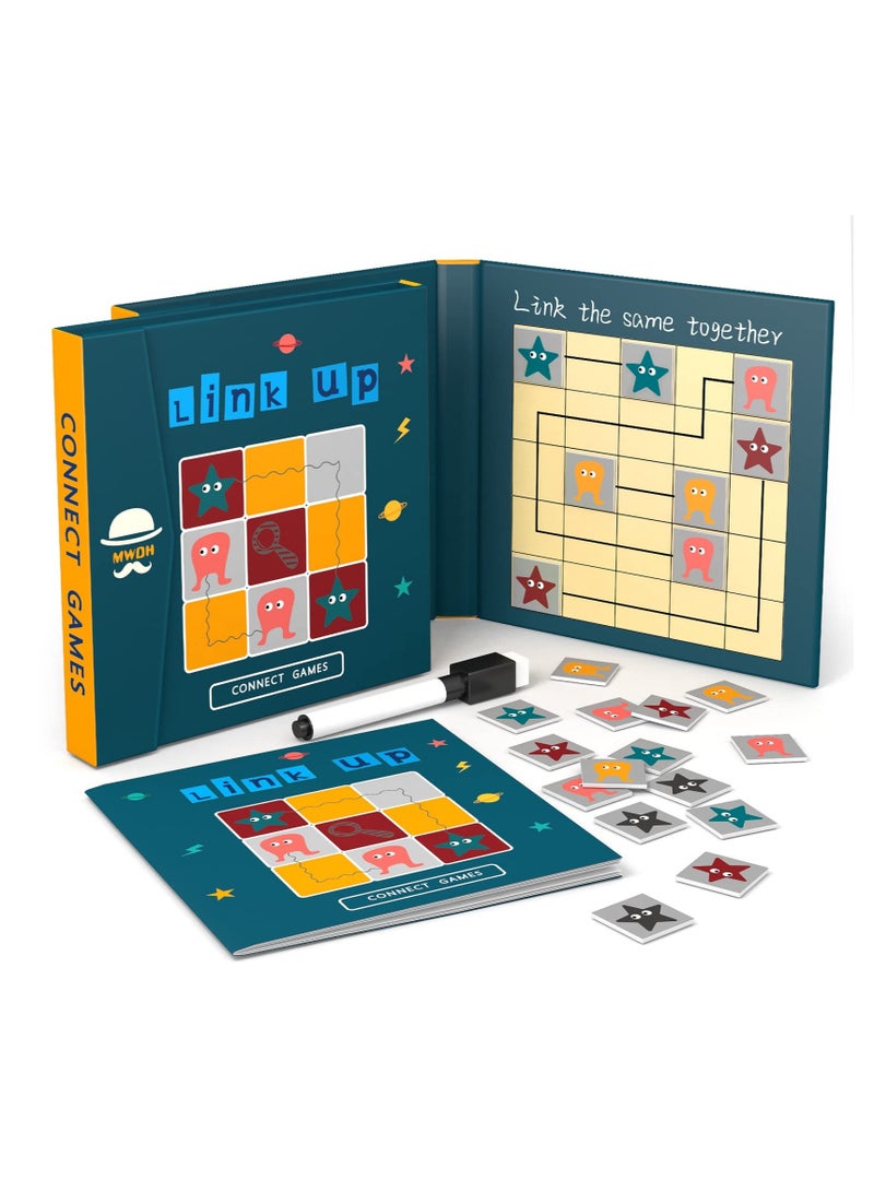 SOLARAE لعبة المطابقة توصيل وربط، ربط بطاقتين متشابهتين معًا بخط، تنموية وتعليمية، طرق متعددة للعب، هدية للأولاد والبنات للأطفال من 3 إلى 8 سنوات 36 قطعة - Image 1