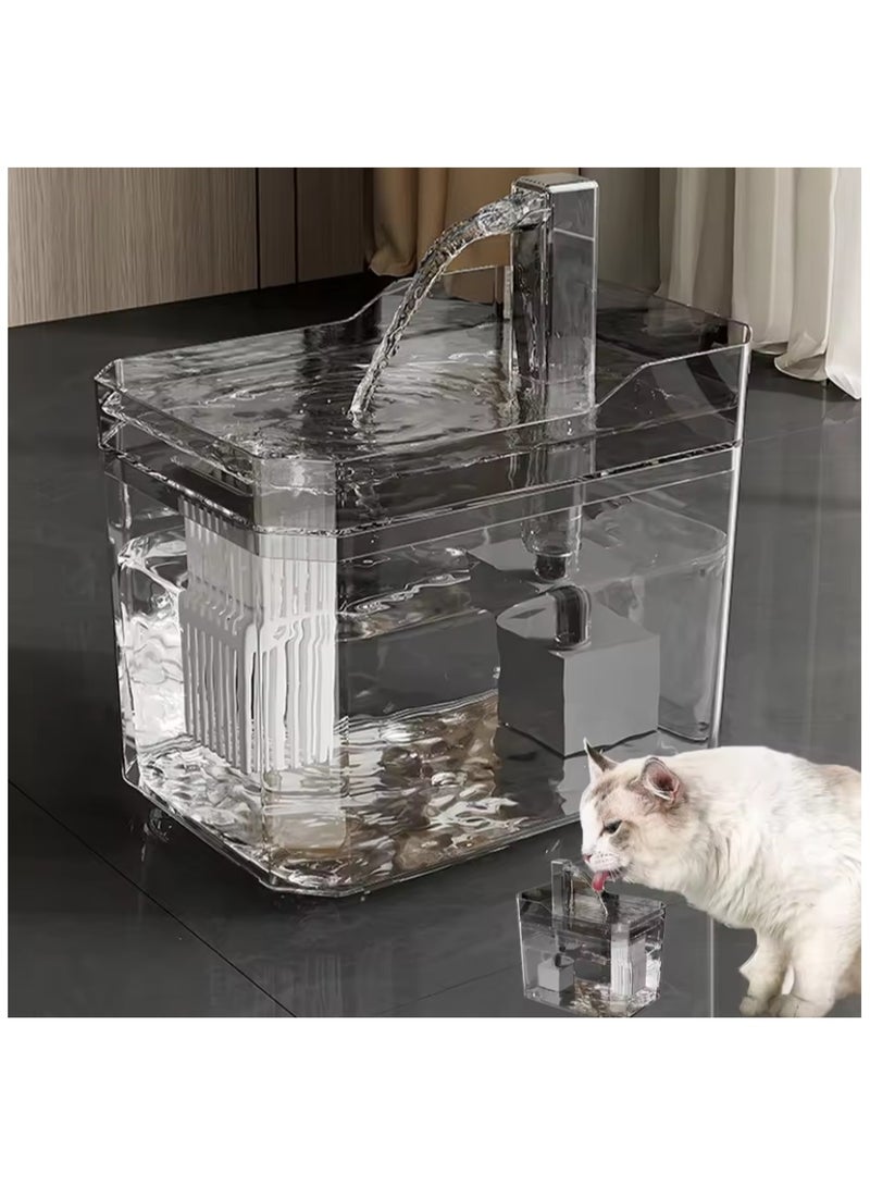 1.5L Auto Cat Water Fountain, Large Pet Water Fountain With 6 Filter Pad , Ultra Silent Water Fountain With 3 Water Flow Modes for Cats and Dogs - Image 1