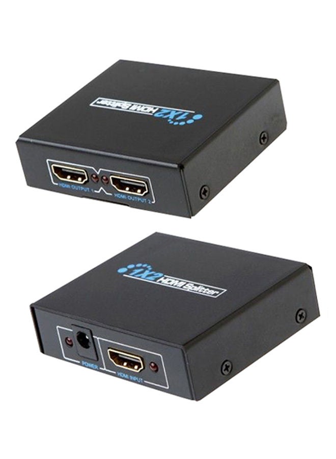 NIBEMINENT 2 Port Mini HDMI Splitter Switch Adapter Black