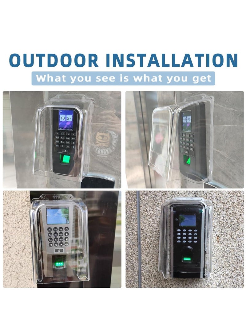 Doorbell Rain Cover, lengthen Transparent PC doorbell Waterproof Cover Weatherproof Protector Doorbell Attachment for Doorbell Chime Transparent - Image 3