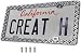 Creathome 3D Waffle Pattern Chrome License Plate Frame from Pure Zinc Alloy Metal Perfect Plate Holder - Image 2