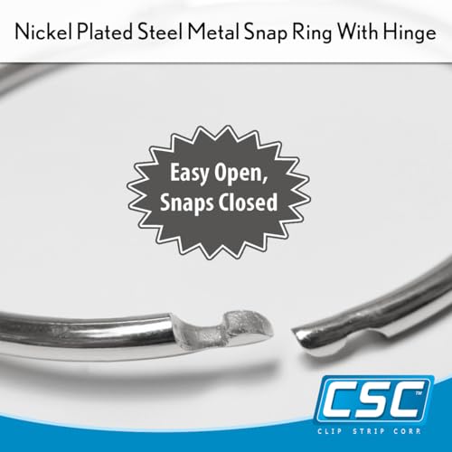 Clip Strip 100 Pack 1 Inch Binder Rings, 1" Loose Leaf Binder Rings Bulk, Rust Resistant Nickel Plated Steel Rings for Book Binding, Shower Curtain Rings - Image 3