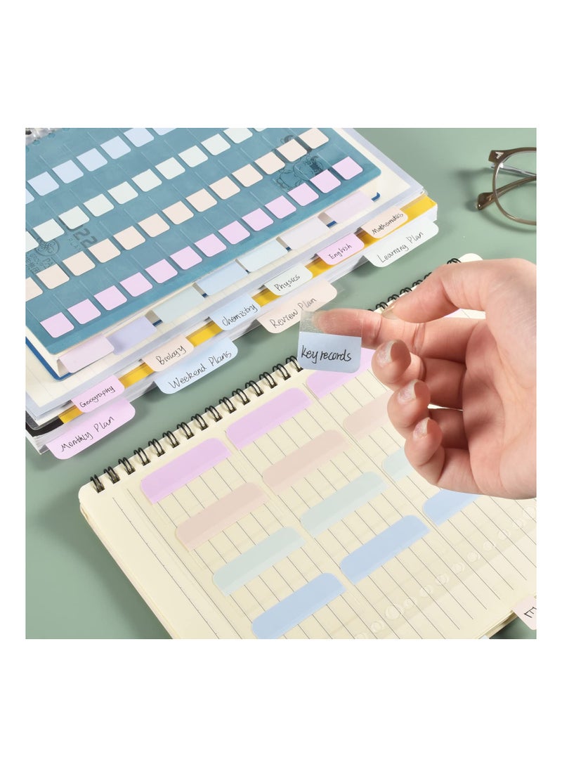 SOLARAE Post-It Flags, Sticky Index Tabs, Writable and Repositionable File Tabs Flags for Annotating Books, Office & School Study Supplies, Waterproof Pet Material(12 Pack)(3 Types of 4 Each) - Image 3