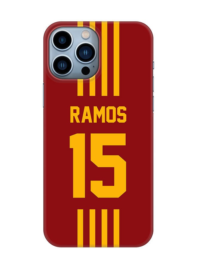 Stylizedd Slim Cover for Apple iPhone 14 Pro Max Case Snap Classic Series Mobile Cover Hard PC Shield Matte Finish Print -Spain-Player-Ramos - Image 1