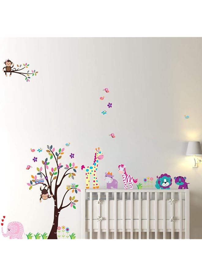 Zaboon Animals Large Wall Stickers For Children's Room Decoration DIY Removable Wall Paper For Kindergarten Kids' Room Home Decor - Image 1
