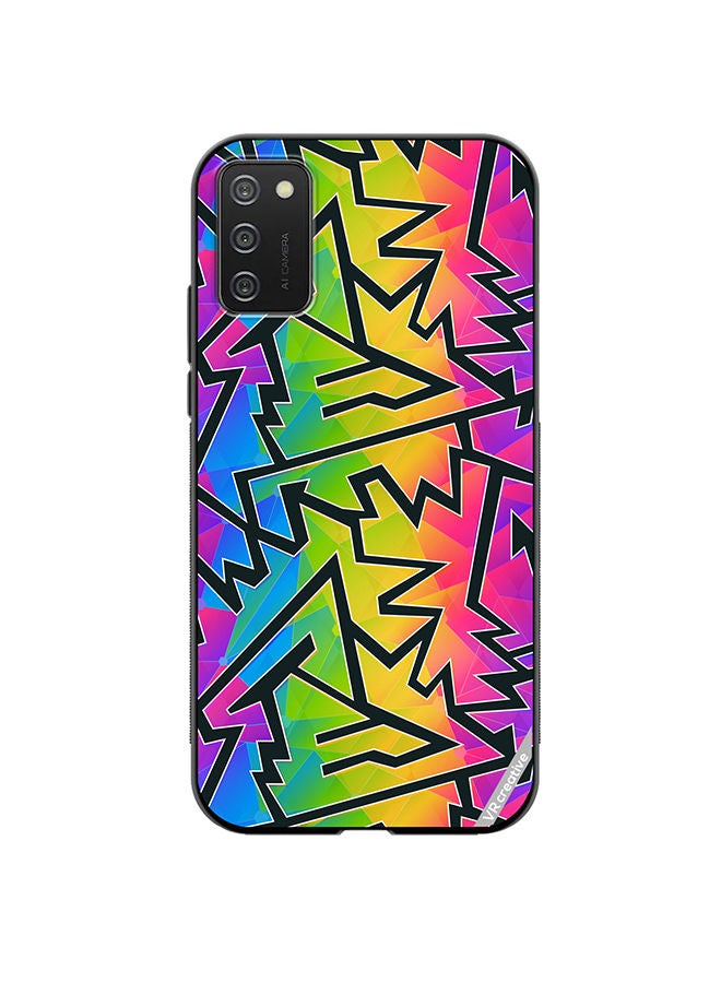 VR CREATIVE Protective Case Cover For Samsung Galaxy A03s Multicolor Geometric Design - Image 1