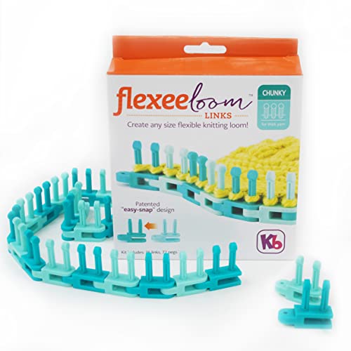 Authentic Knitting Board Flexee Loom Links Chunky, Large Gauge, for Bulky Yarn, 36 Links, 72 pegs - Image 1