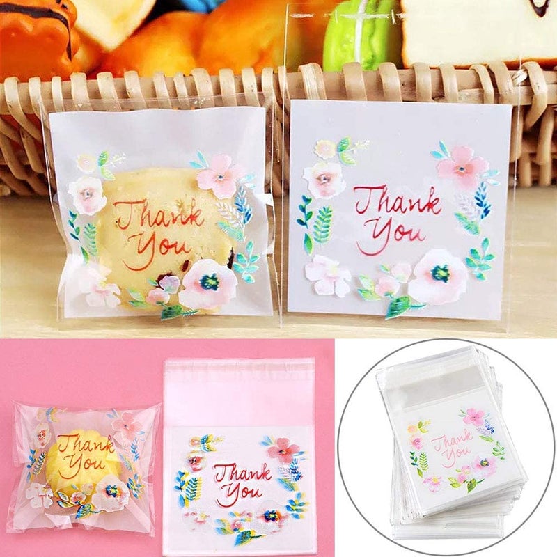 Chocozone Pack of 100 Self Adhesive Guddy Bags Party Favor Bags Cookie Bags Chocolate Pouches Birthday Party Return Gift Bags (10cm*10cm) - Image 3