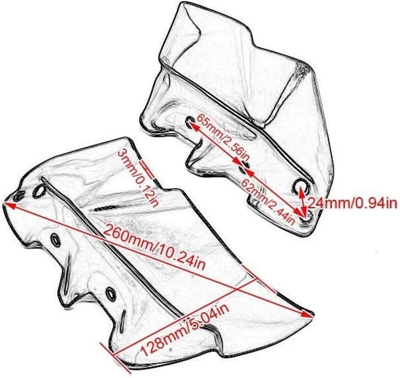 Vuzmode Motorcycle Handguard Shield Extensions - Image 2