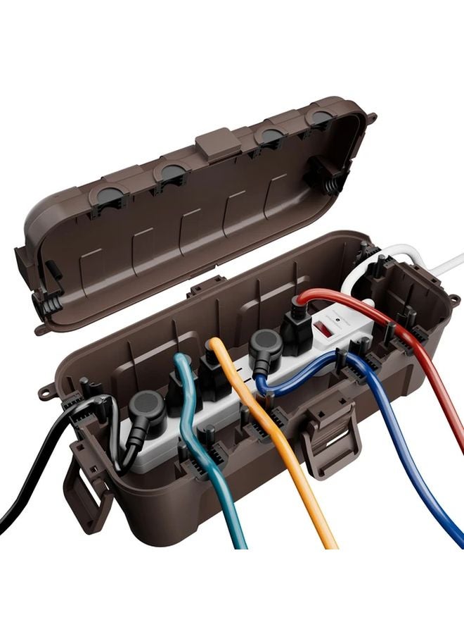 صندوق توصيل خارجي بني بغطاء قابل للإزالة لتمديد الكابل وشريط الطاقة - Image 1