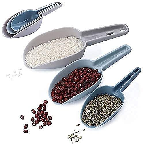 MOBDESK 6 Pack Ice Scoop, Multi-Purpose Plastic Kitchen Scoops Bar Scooper for Canisters, Flour, Ice Cubes, Dry Foods, Candy, Pop Corn, Coffee Beans and Pet Food Scoop for Kitchen Bar Party Wedding - Image 2