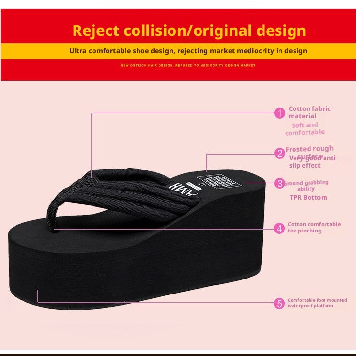 Women's Flip Flop Sandals with Thick Platform, Non-slip, 2026 Summer - Image 2