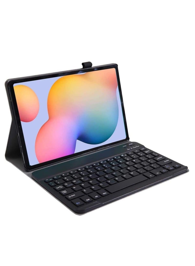 MUNTAQI Keyboard Case for Galaxy Tab S6 Lite 2020, Detachable Wireless Keyboard PU Leather Keyboard Stand Case Cover - Image 1