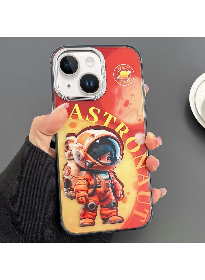 اس-توب جراب لهاتف iPhone 13، جراب هاتف رائد فضاء ملون منقوش - Image 1