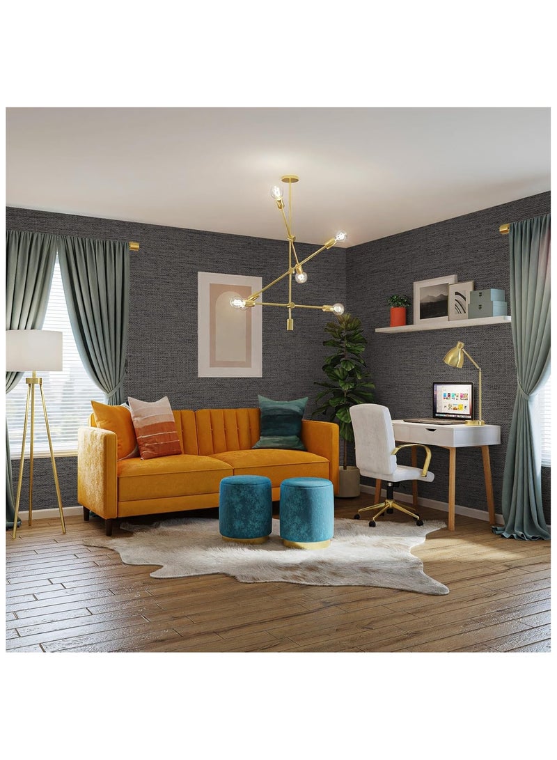 آنا ورق جدران لاصق سميك بتصميم منقوش رمادي داكن 40 سم × 5 م - Image 4