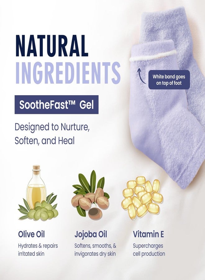 Dr. Frederick's Original Moisturizing Fuzzy Heel Socks for Dry Cracked Heels Treatment - Infused with Olive Oil, Jojoba Oil and Vitamin E - 2 Pairs - Stocking Stuffers for Adults - Lilac Leisure - Image 5