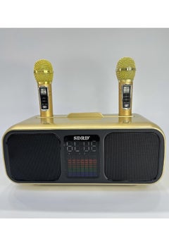 SDRD Karaoke System with Dual UHF Wireless Microphones – Bluetooth & Multi-Port PA Speaker for Adults & Kids – AUX/USB/Type-C/TF Support – Ideal for Home Parties, Events & Outdoor Fun  - Image 1
