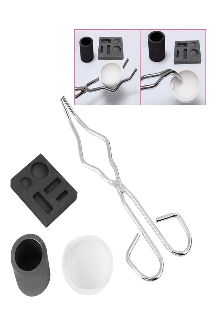 Graphite Moulds Smelting Kit High Purity Torch Melting Kit Mould Crucible Tong Bowl Combo Ingot Melting Casting Refining Set - Image 3