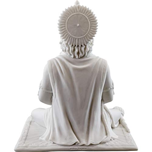 Top Collection 8" Hanuman Hindu Statue in White Marble Finish - Hindu God of Strength Figurine - Image 3
