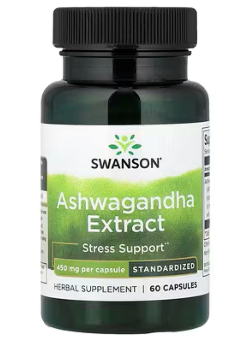 SWANSON Ashwagandha Extract Standardized 450 Mg 60 Capsules - Image 1