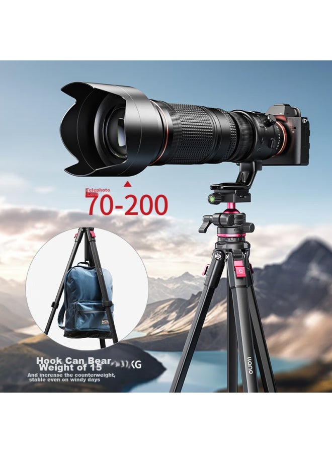 llano Llano Lightweight V Camera Tripod, Professional Dslr Mirrorless Camera Photography Tripod, Suitable For Fuji Sony Anti-shake Shooting Recording , Outdoor Alloy Fish Light Stand  - Image 3