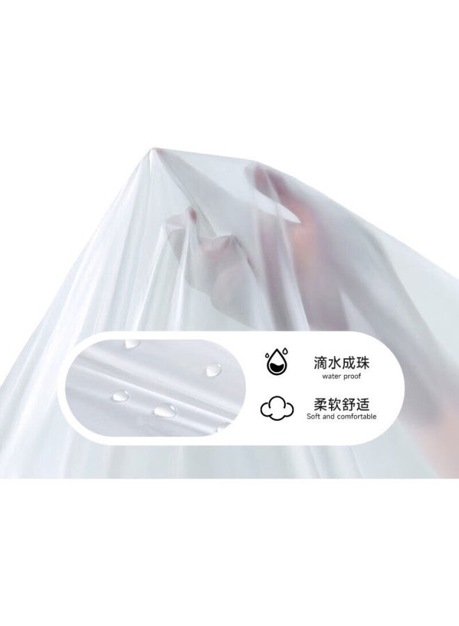 BADIGAO معطف مطر قابل للتصرف للأطفال، معطف مطر سميك على شكل بطاقة، حماية كاملة من المطر للجسم، لشخص واحد، لطلاب المدارس الابتدائية، شفاف - Image 2