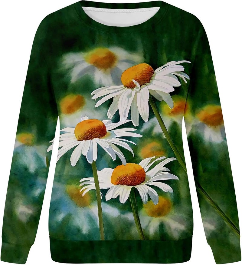 cheekyglo Long Sleeve Sweatshirt for Women Casual Graphic Print Workout Pullover Comfy Relaxed Fit Fall Shirts Blouse - Image 2