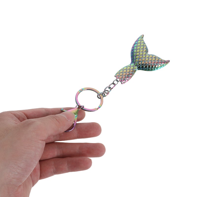 1pc Beauty Fish Tail Key Metal Car Key Hanging Ornament - Image 2