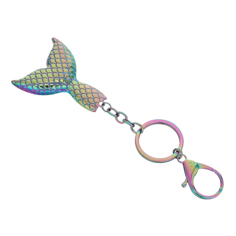 1pc Beauty Fish Tail Key Metal Car Key Hanging Ornament - Image 4