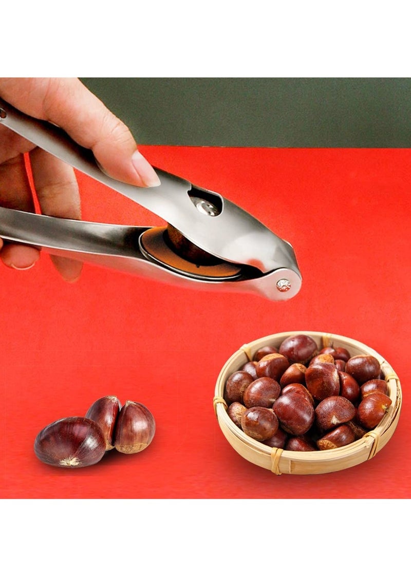 SYOSI - Nutcracker Chestnut Clip, Chestnut Cracker Tool, New Design Chestnut Quick Opener, Chestnut Peeler, Multifunctional Walnut Nut Cracker with Bottle Opener - Image 1
