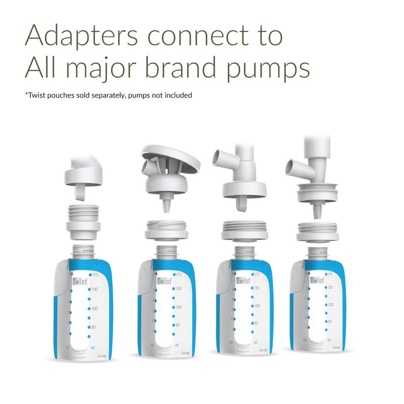 Kiinde Twist Milk Storage Bag Breast Pump  Baby Bottle Adapter Kit for All Major Breast Pump Brands Pack of 14 - Image 4
