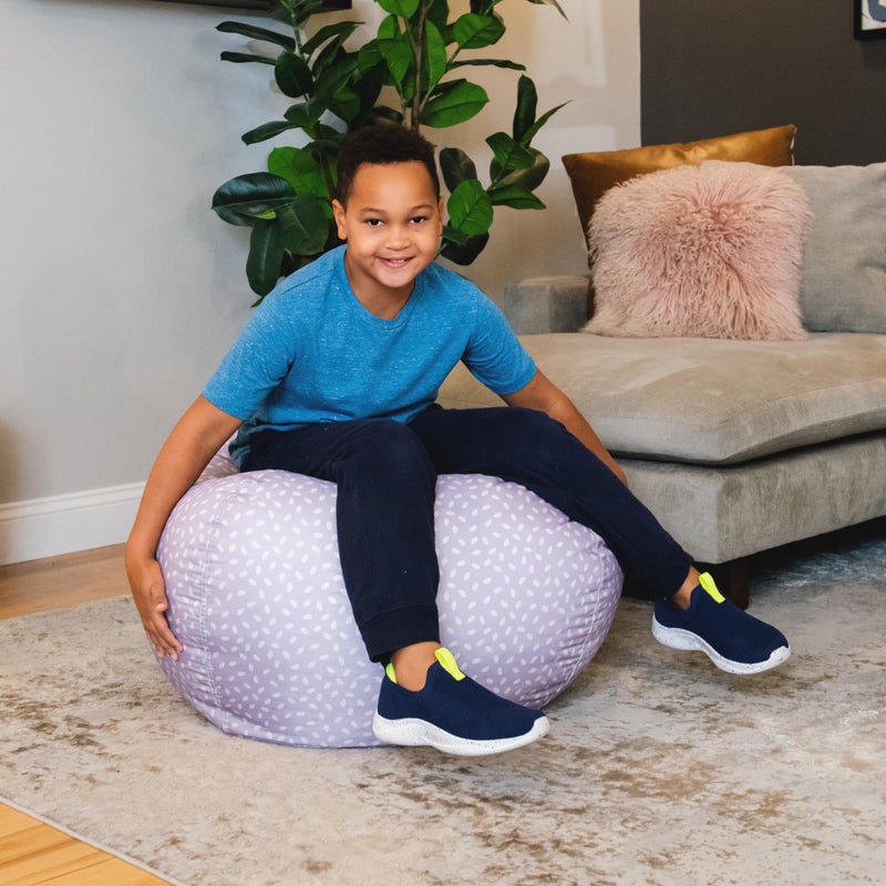 Big Joe Classic Bean Bag Chair for Kids Bedroom and Reading Nook, Easy-Clean Petal Pip Lilac, Durable Nylon Polyester Blend, 2 feet Refillable - Image 4