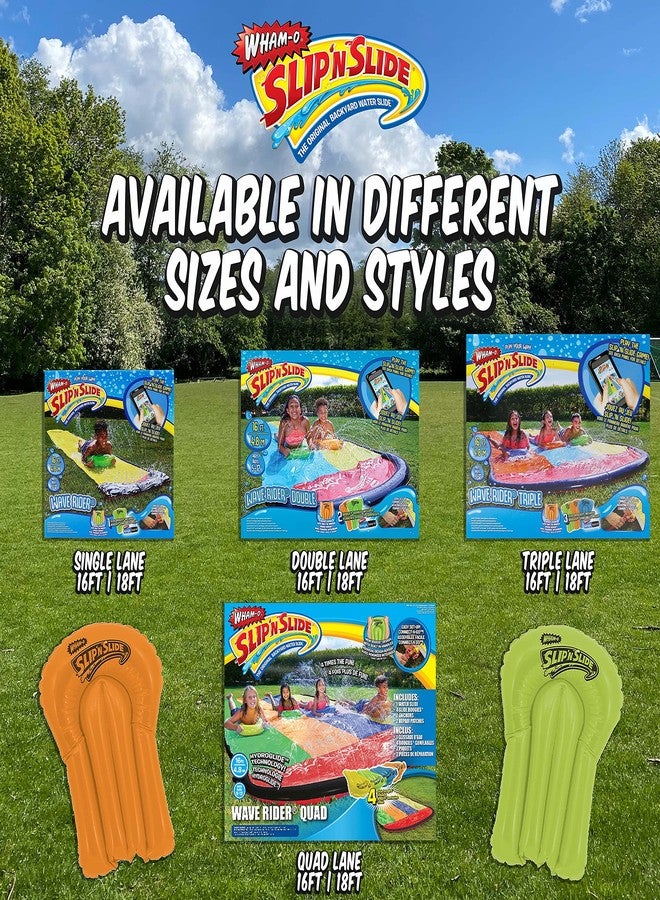 Wham-O Slip N Slide Triple Slip and Slide with 3 Bodyboards Premium Lawn Water Slide Super Slip Backyard Waterslides Outdoor Water Toys for Kids - Image 4