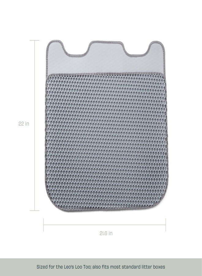 Smarty Pear Leo's Loo Too by Casa Leo I Litter Mat I Trap Your Cat Litter with a Dual Layer Honeycomb Design I Water Proof Material for Easy Cleaning I Leo Gray - Image 5