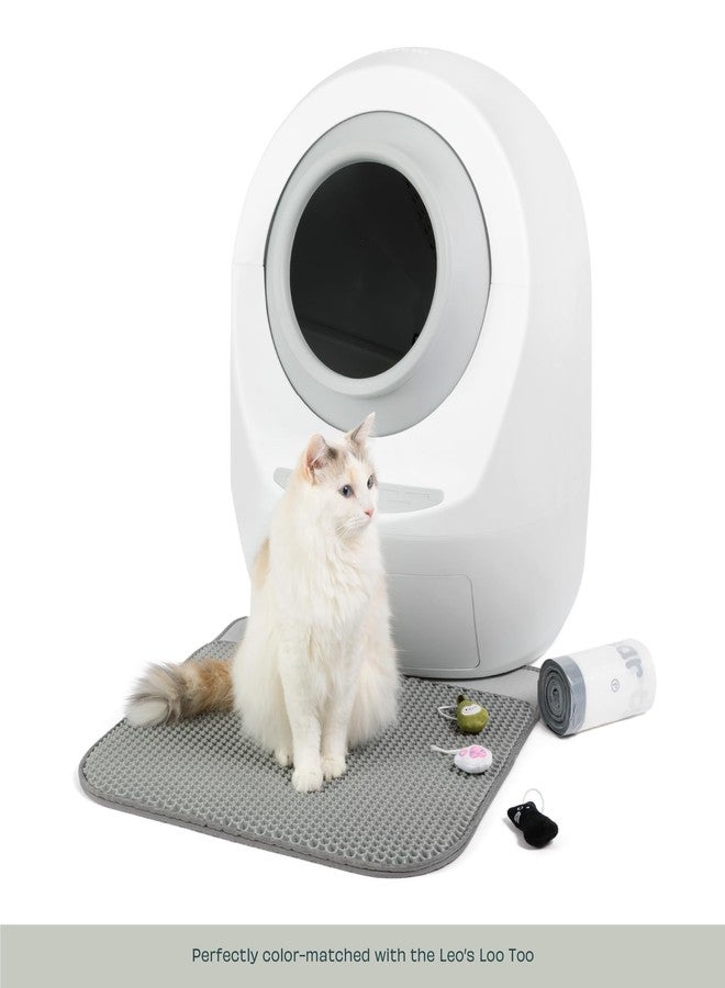 Smarty Pear Leo's Loo Too by Casa Leo I Litter Mat I Trap Your Cat Litter with a Dual Layer Honeycomb Design I Water Proof Material for Easy Cleaning I Leo Gray - Image 4