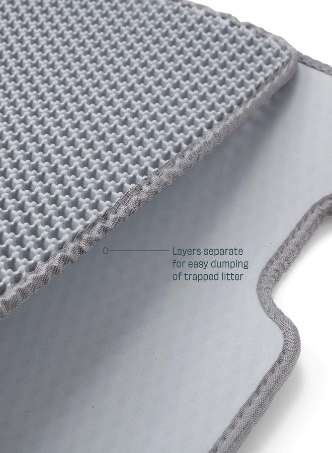 Smarty Pear Leo's Loo Too by Casa Leo I Litter Mat I Trap Your Cat Litter with a Dual Layer Honeycomb Design I Water Proof Material for Easy Cleaning I Leo Gray - Image 3
