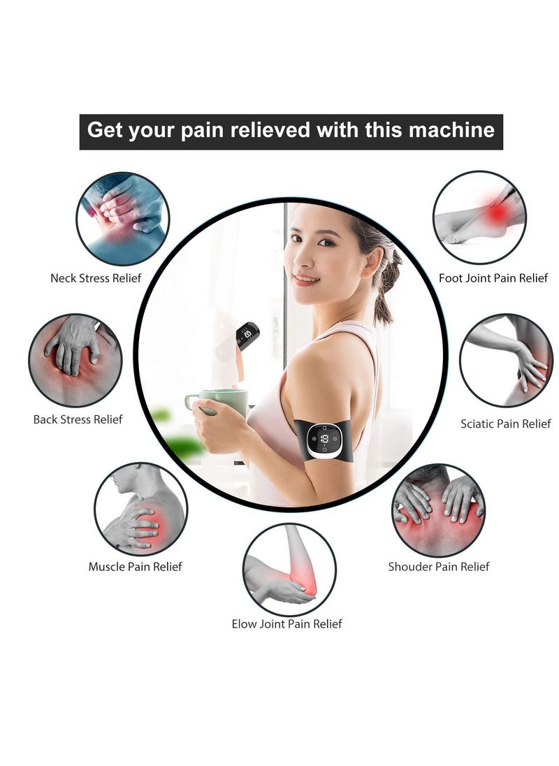 SYOSI Wireless TENS Machine for Pain Relief Unit Heated Rechargeable Muscle Stimulator Portable EMS Massage Pain Management Device for Posterior Knee With Remote Control Sciatic Relief and Joint Comfort  - Image 3