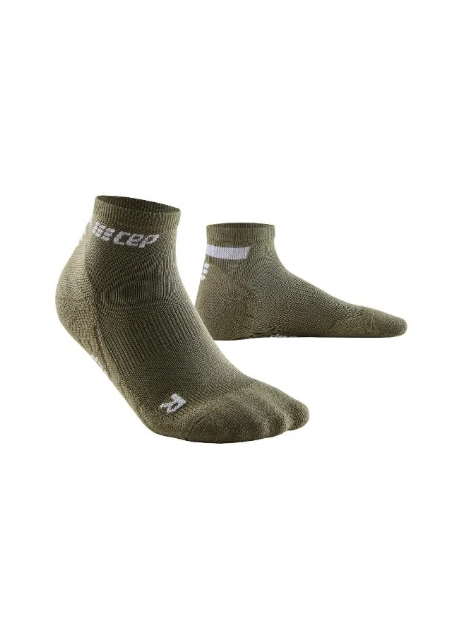 CEP CEP - The Run Compression Socks Low Cut V4 Olive Men