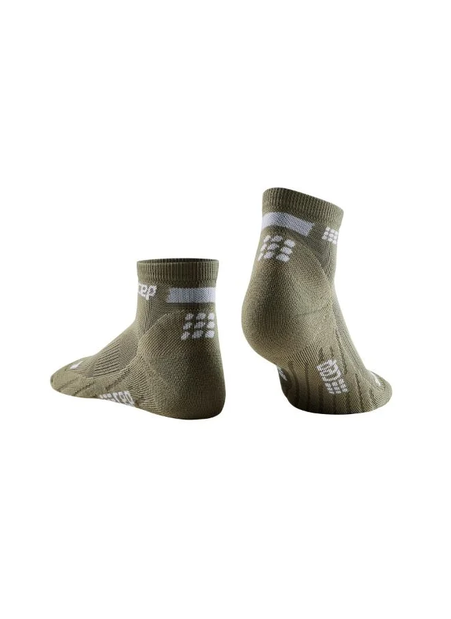 CEP CEP - The Run Compression Socks Low Cut V4 Olive Men