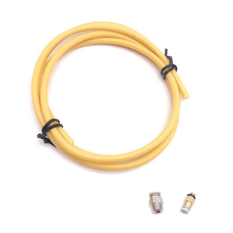 Gatuida Hot End Extrusion Quick Coupling Rotating PTFE Tube Connector for Printers Easy to Install Yellow Fitting for Bowden Extruders - Image 1