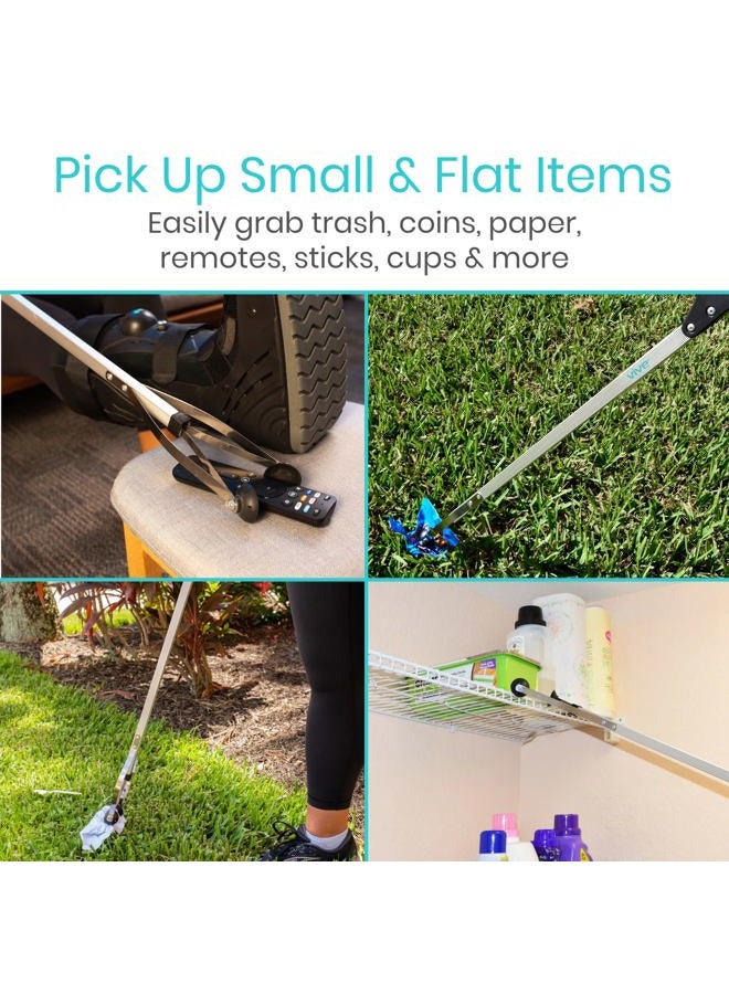 VIVE Suction Cup Grabber Reacher 32" - Elderly Grab It Reaching Pickup Tool Heavy Duty for Seniors - Trash, Sticks, Litter Picker Upper - Extra Long Reach Handle & Handy Extension Arm Claw - Image 3