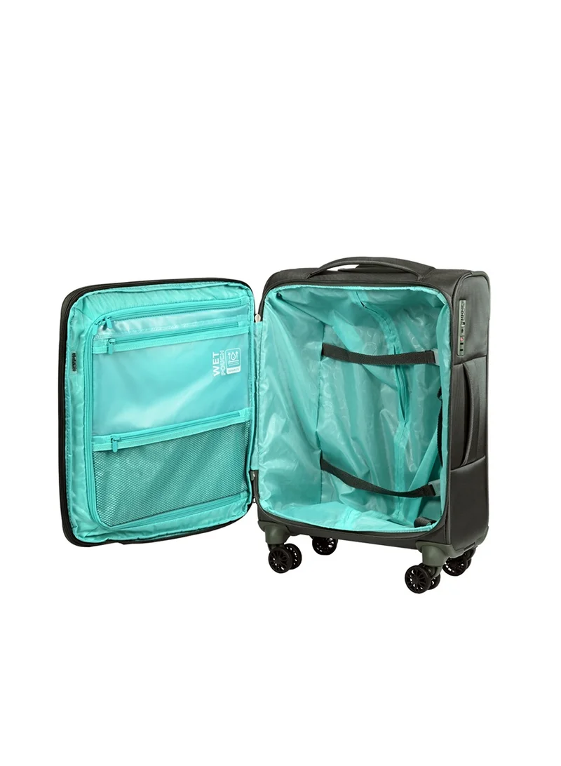 AMERICAN TOURISTER  Majoris + Suitcase, Cabin Size 59 cm, 4 Spinner Wheels, Soft Top, 100% Polyester, Balsam Green|TSA Combination Lock|Expandable - 3 Years International Warranty  | Best Price UAE