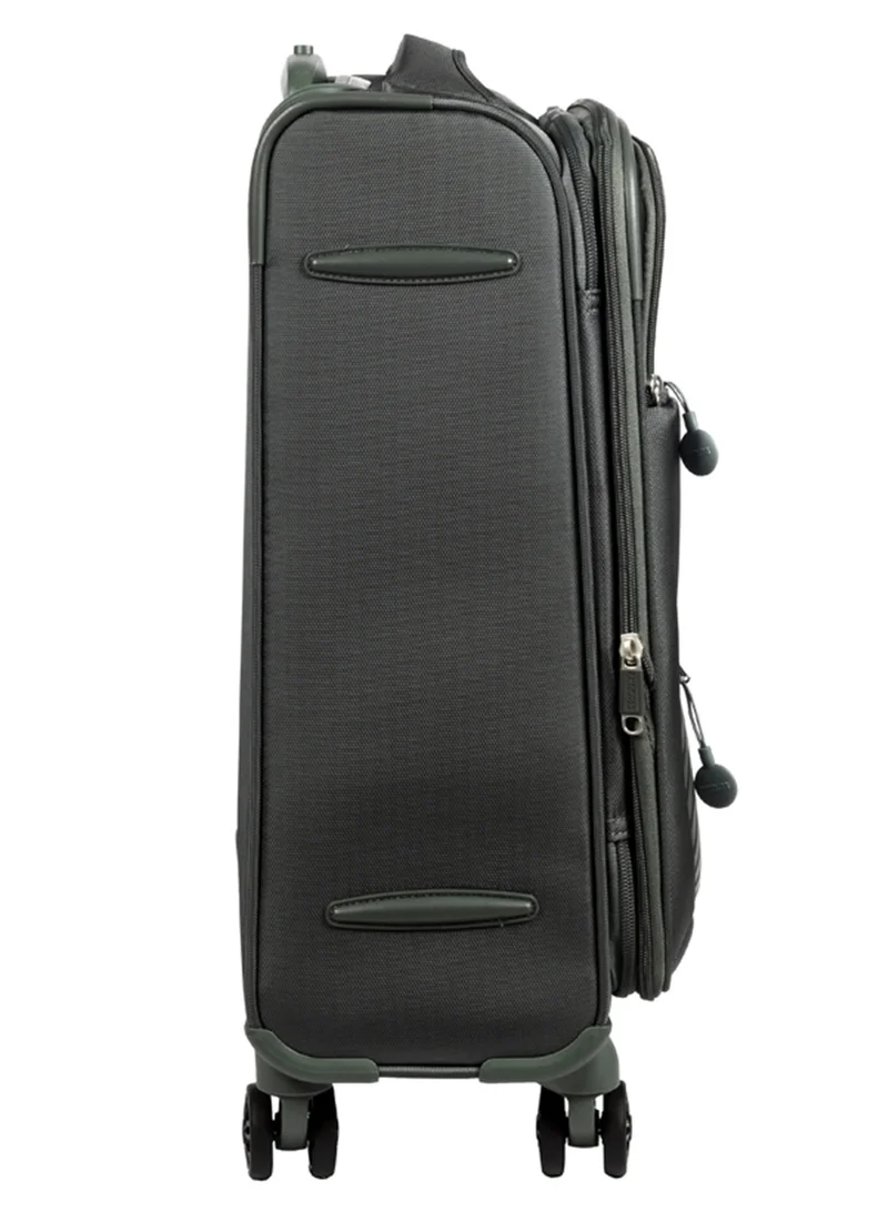AMERICAN TOURISTER  Majoris + Suitcase, Cabin Size 59 cm, 4 Spinner Wheels, Soft Top, 100% Polyester, Balsam Green|TSA Combination Lock|Expandable - 3 Years International Warranty  | Best Price UAE