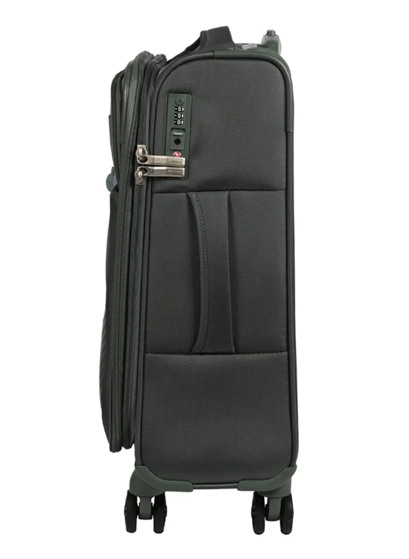 AMERICAN TOURISTER  Majoris + Suitcase, Cabin Size 59 cm, 4 Spinner Wheels, Soft Top, 100% Polyester, Balsam Green|TSA Combination Lock|Expandable - 3 Years International Warranty  | Best Price UAE