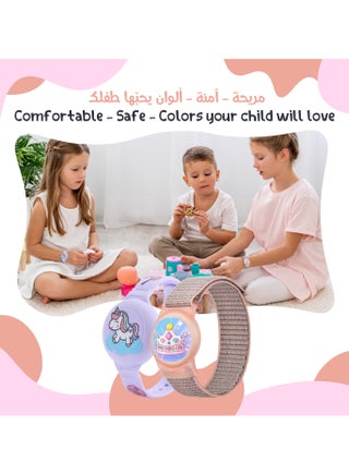 Lumive Smart Tracking Kit for Kids – 2 Bluetooth AirTags Compatible with Find My app (iOS only), Adjustable Nylon Anti-Lost Wristband (Lightweight & Breathable), Waterproof Silicone Bracelet, 2 Hidden Safety Pin Protector Cases for Toddlers, Boys & Girls (Glow) - view 3